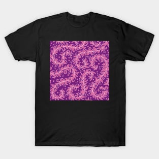 Lacy Leaves Purple Palette T-Shirt